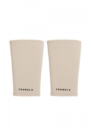 Young LA 914 Knee Sleeves Beige | Australia COAJD-7183