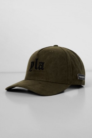 Young LA 915 - Yla Suede Hats Olive | Australia ZBRHT-3072