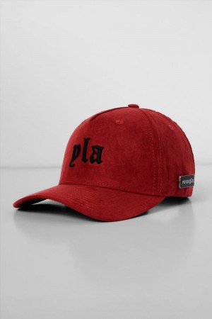 Young LA 915 - Yla Suede Hats Red | Australia NQELA-1073