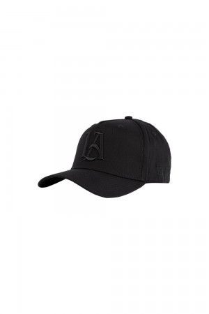 Young LA 920 A-Frame La Snapback Hat 2.0 Black | Australia MDKNL-5196