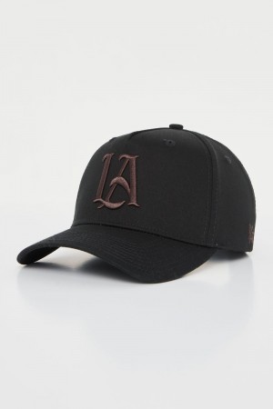 Young LA 920 A-Frame La Snapback Hat 2.0 Earthy Colors Black | Australia RVCBU-1480