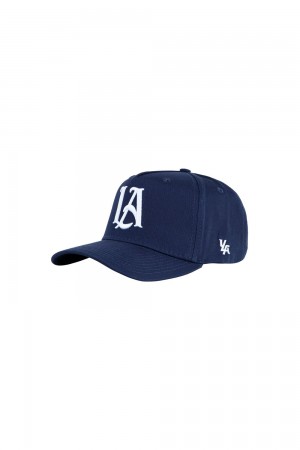 Young LA 920 A-Frame La Snapback Hat 2.0 Navy | Australia KWCYX-6845