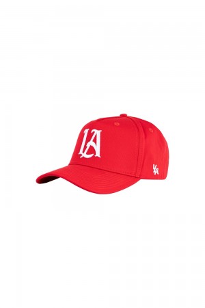 Young LA 920 A-Frame La Snapback Hat 2.0 Red | Australia WEQXV-8260