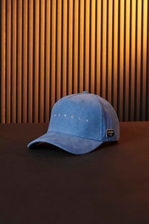 Young LA 925 - Corduroy Hats Blue | Australia ERPIN-0243