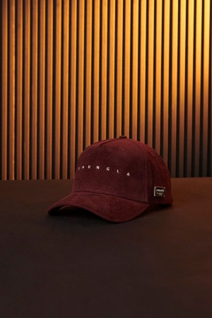 Young LA 925 - Corduroy Hats Burgundy | Australia FIDTB-2631