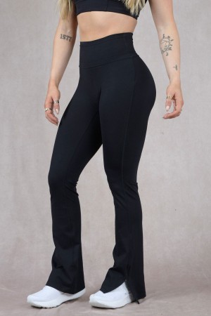 Young LA W213 - Asana Flare Leggings Black | Australia GHNJB-8356