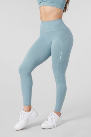 Young LA W214 Power Leggings Blue | Australia YFQEX-0765