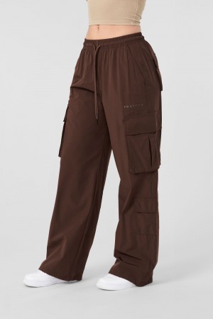 Young LA W219 Travel Cargo Joggers Dark Brown | Australia QZWBX-6035