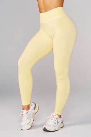 Young LA W220 Seamless Core Legging Spring 24' Yellow | Australia UROSI-6843