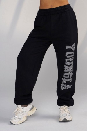 Young LA W223 - Campus Joggers Black | Australia TNROE-4768