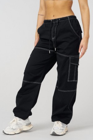 Young LA W225 Streak Cargos Black | Australia DMIKH-8640