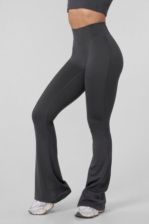 Young LA W227 - Curve Flare Leggings Grey | Australia LPDQF-7938