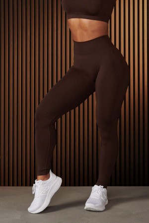 Young LA W233 - Curve Seamless Legging Dark Brown | Australia MQPLW-9138