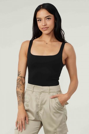 Young LA W307 - Snatched Bodysuit Black | Australia WNCBR-0679