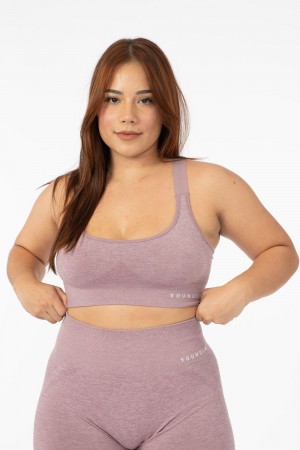 Young LA W308 Seamless Sports Bra Purple | Australia AWVHT-4582