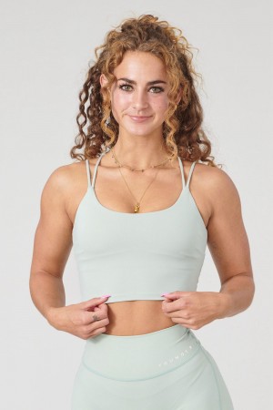 Young LA W310 Progress Sports Bra Aqua | Australia MOCRX-1879