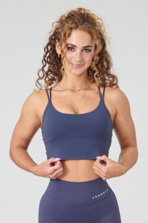 Young LA W310 Progress Sports Bra Blue | Australia ZCTYI-4023