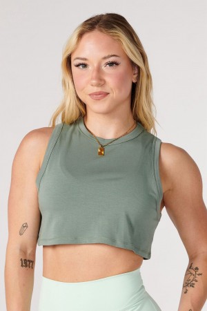 Young LA W321 Cloud Modal Tank Green | Australia SRLHP-5721