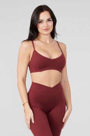 Young LA W324 Vital Sports Bra Burgundy | Australia PNAXC-3056