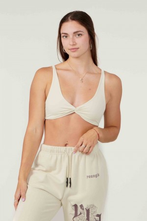 Young LA W326 Spiral Sports Bra White | Australia FAVRG-9125