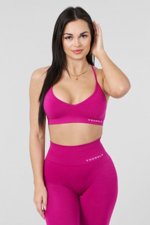 Young LA W327 - Core Seamless Sports Bra Fuchsia | Australia YQVBT-8756