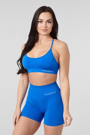 Young LA W329 - Core Seamless Scoop Neck Bra Blue | Australia QAKHX-5279