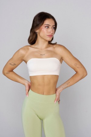 Young LA W333 Seamless Curve Bandeau White | Australia HTGPK-2079