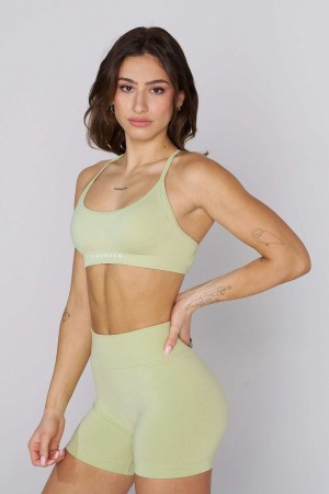 Young LA W338 - Seamless Curve Bra Olive | Australia YFLOJ-6538