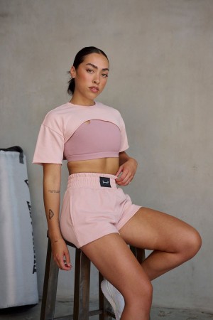 Young LA W410 - Cut Out Tee Pink | Australia ADCGS-9836