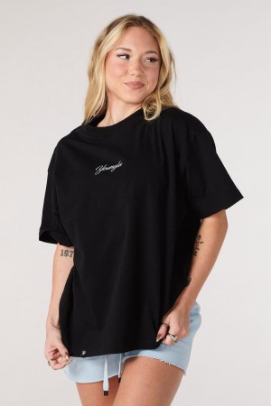 Young LA W425 - Retro Short Sleeve Black | Australia UXRLF-9032