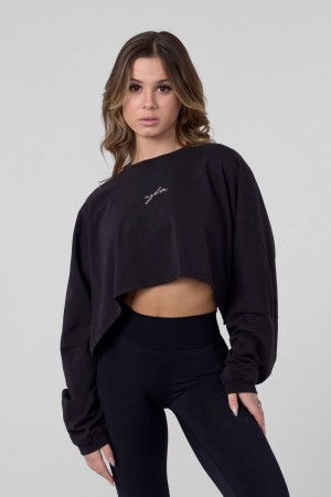 Young LA W434 - Lazyday Longsleeve Top Black | Australia LYXZS-1762