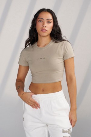 Young LA W435 - Og Baby Tee Beige | Australia MHUNS-1604