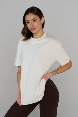 Young LA W443 Simple Tee White | Australia YMLAW-5247