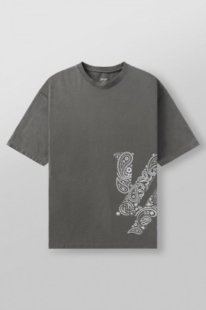 Young LA W448 Bandana Tee Grey | Australia CPNZO-9071