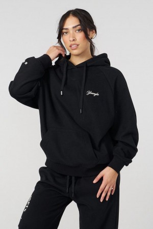 Young LA W516 Revolve Hoodie Black | Australia VABGM-6451