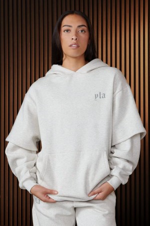 Young LA W520 - Urban Layer Hoodie Grey | Australia SDBFR-4708