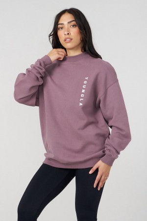 Young LA W539 Eternal Crewneck Purple | Australia QBEAW-2987