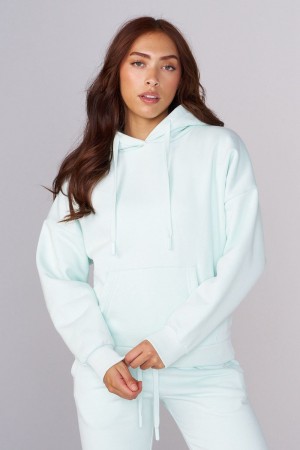 Young LA W546 Signature Hoodie Aqua | Australia CMSWO-0236