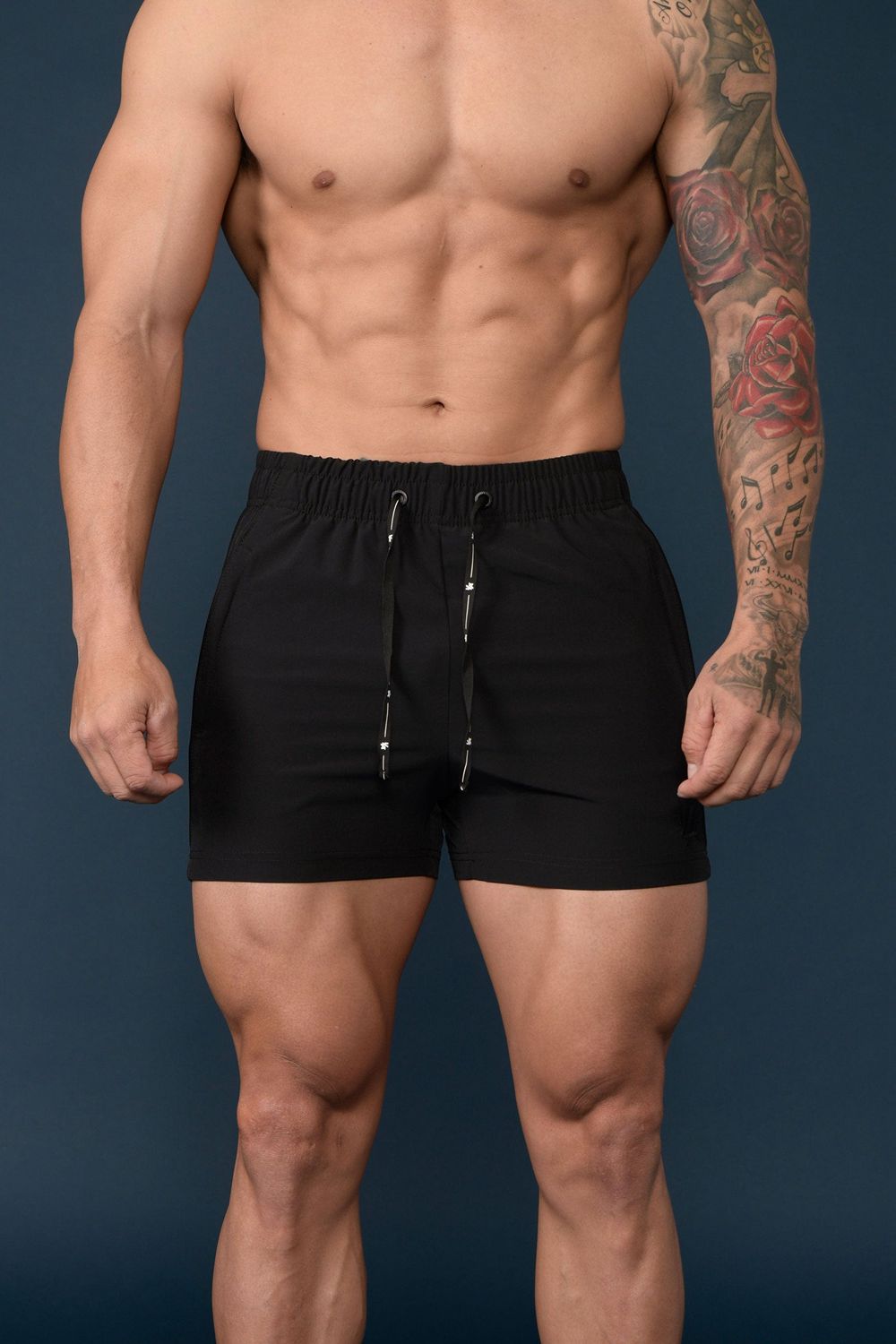 Young LA 101 Bodybuilding Short Shorts Black | Australia RWXCE-4827