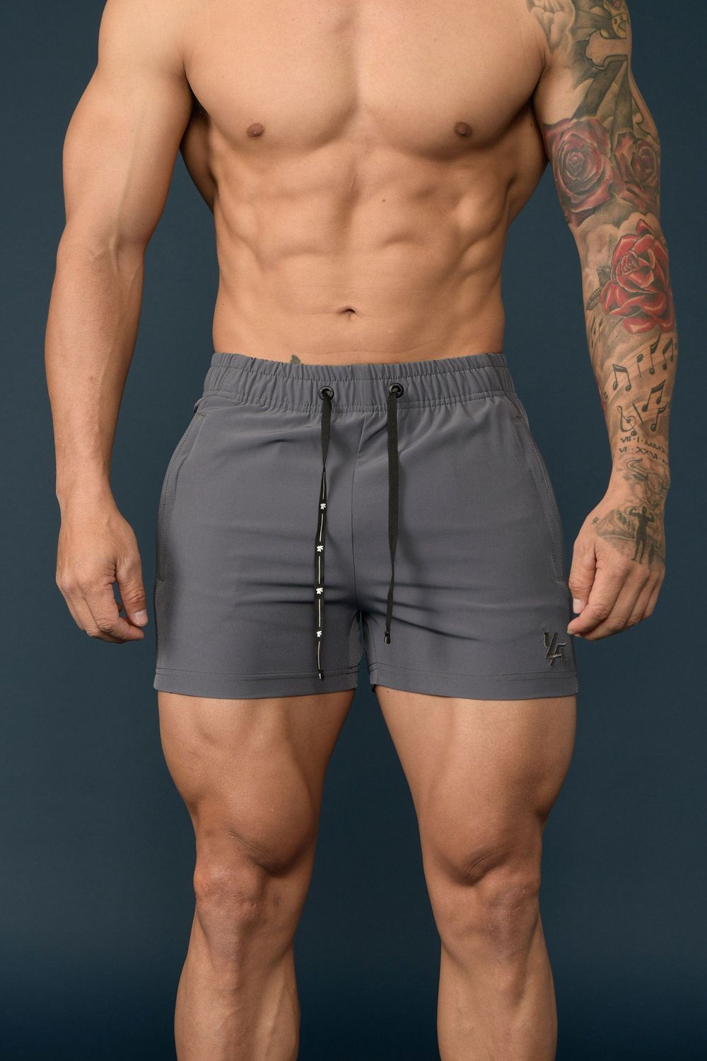 Young LA 101 Bodybuilding Short Shorts Grey | Australia XQYPF-3596