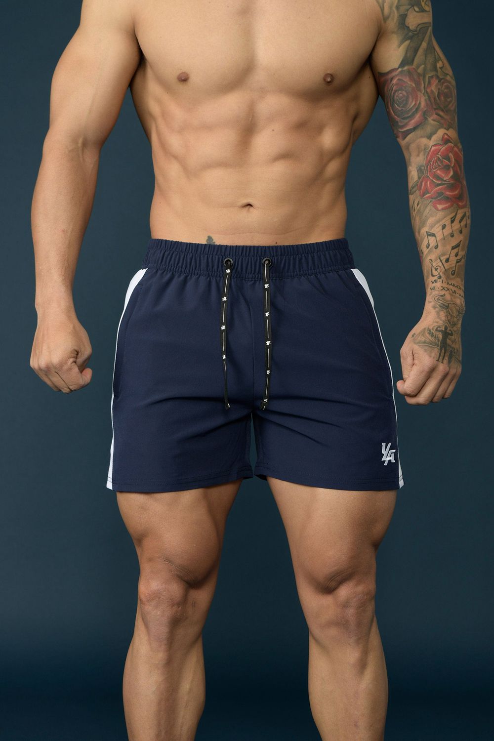 Young LA 101 Bodybuilding Short Shorts Navy | Australia DYZGR-5468