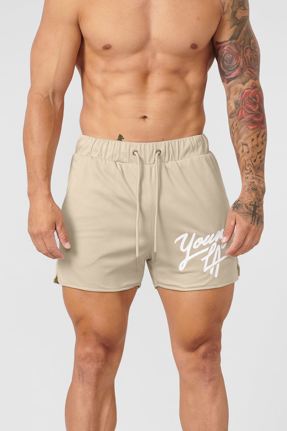 Young LA 104 Legacy Shorts Beige | Australia ZNAXC-4835