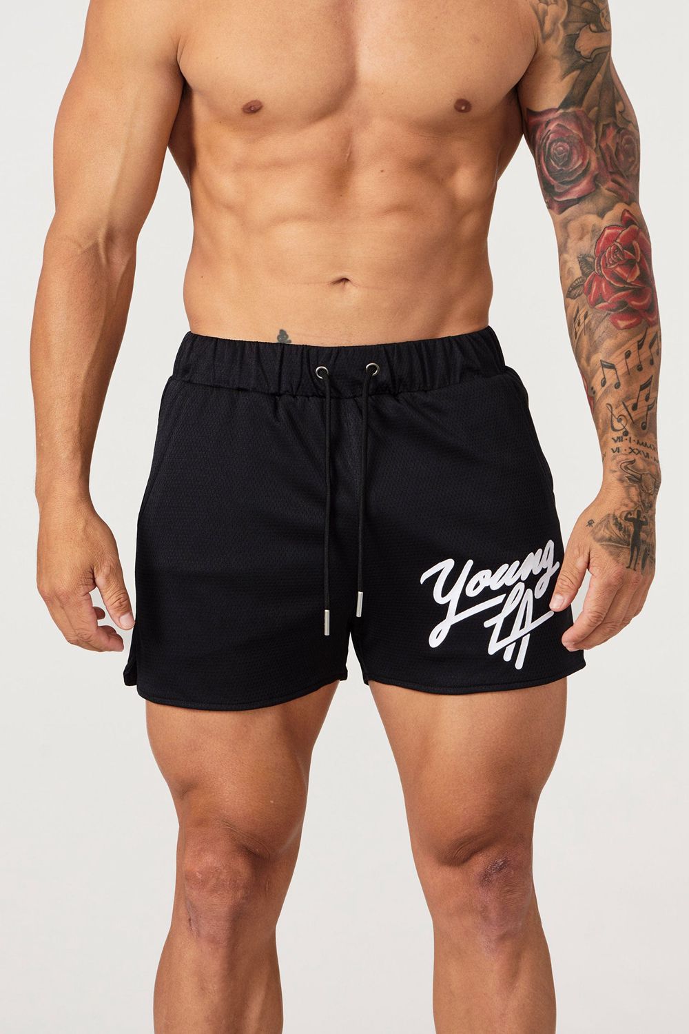 Young LA 104 Legacy Shorts Black | Australia RBIED-2695