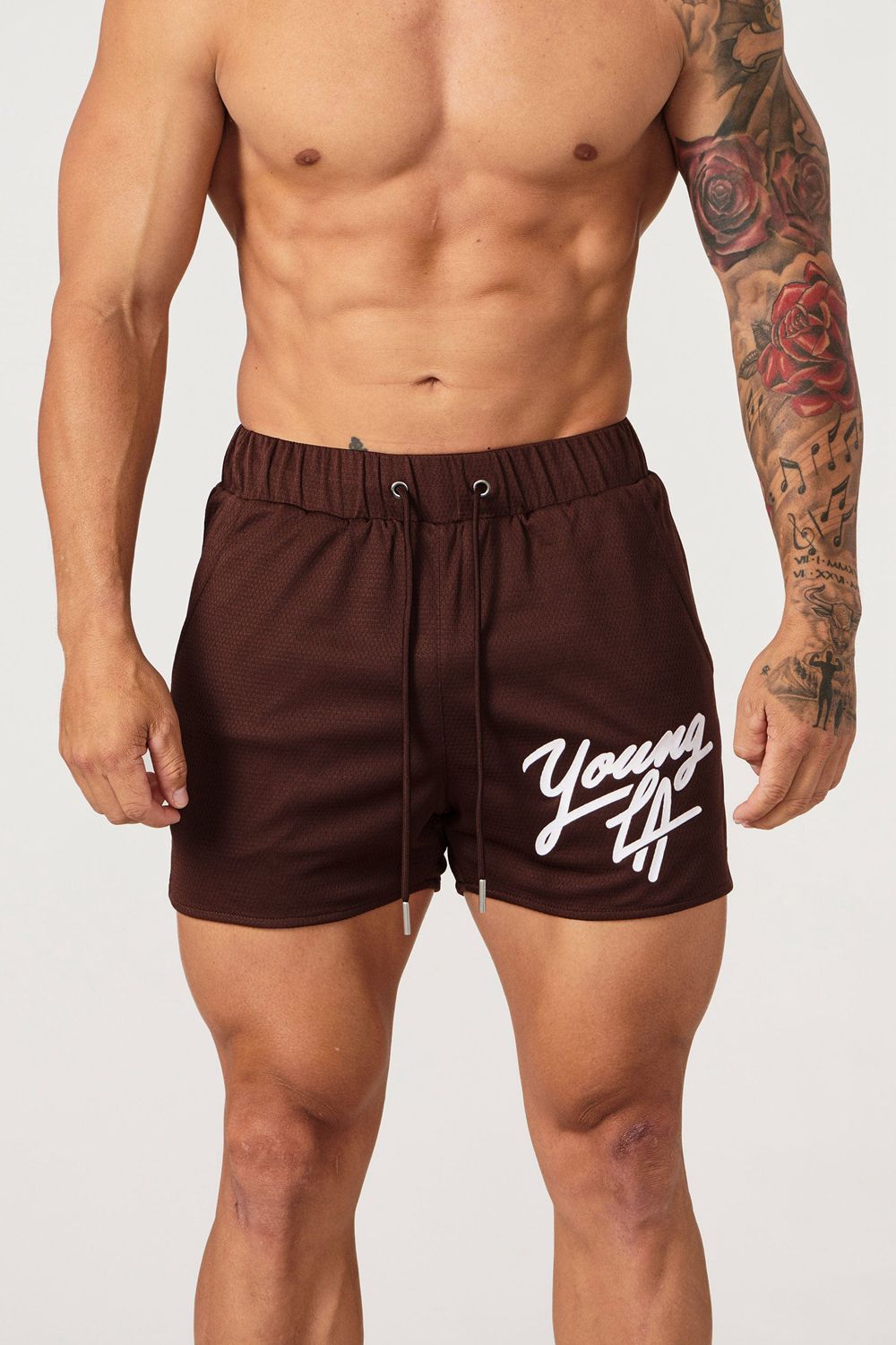 Young LA 104 Legacy Shorts Dark Brown | Australia LWVNA-4605