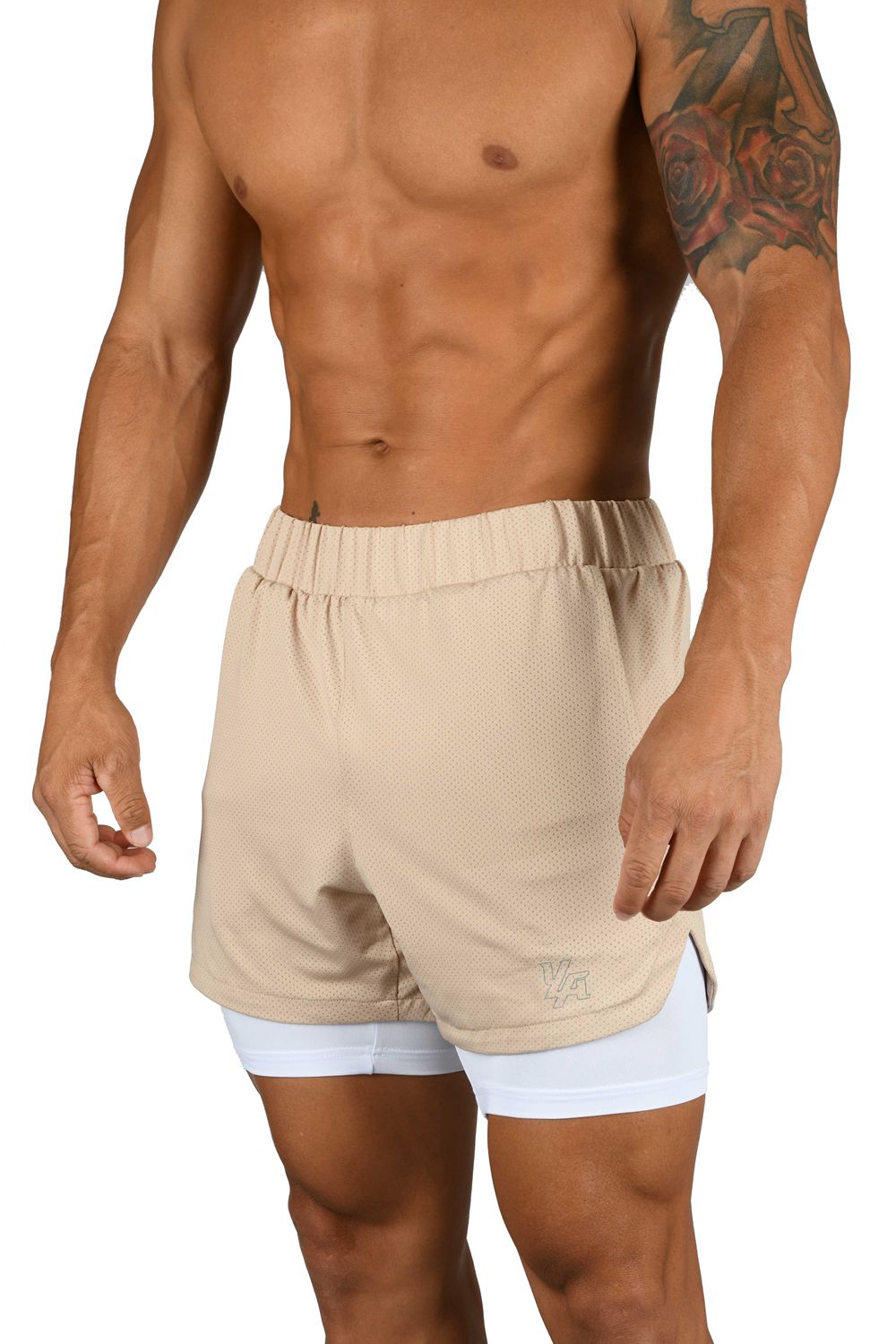 Young LA 105 Compression Shorts 2.0 Beige | Australia YQUPJ-9823