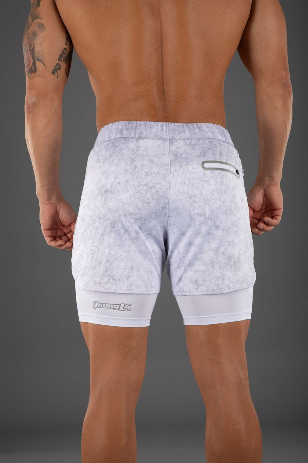 Young LA 105 Compression Shorts 2.0 Light Grey | Australia BUJAC-1904