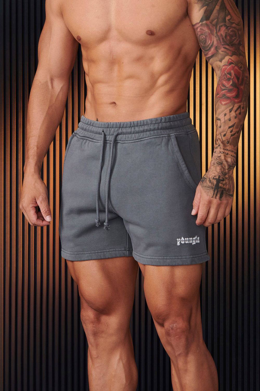 Young LA 107 - Chrome Shorts Grey | Australia QDWXN-6082