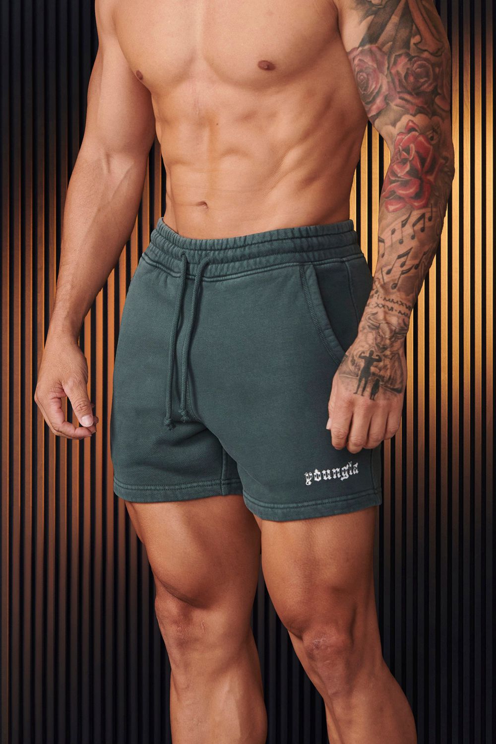 Young LA 107 - Chrome Shorts Teal | Australia UDSEC-6840