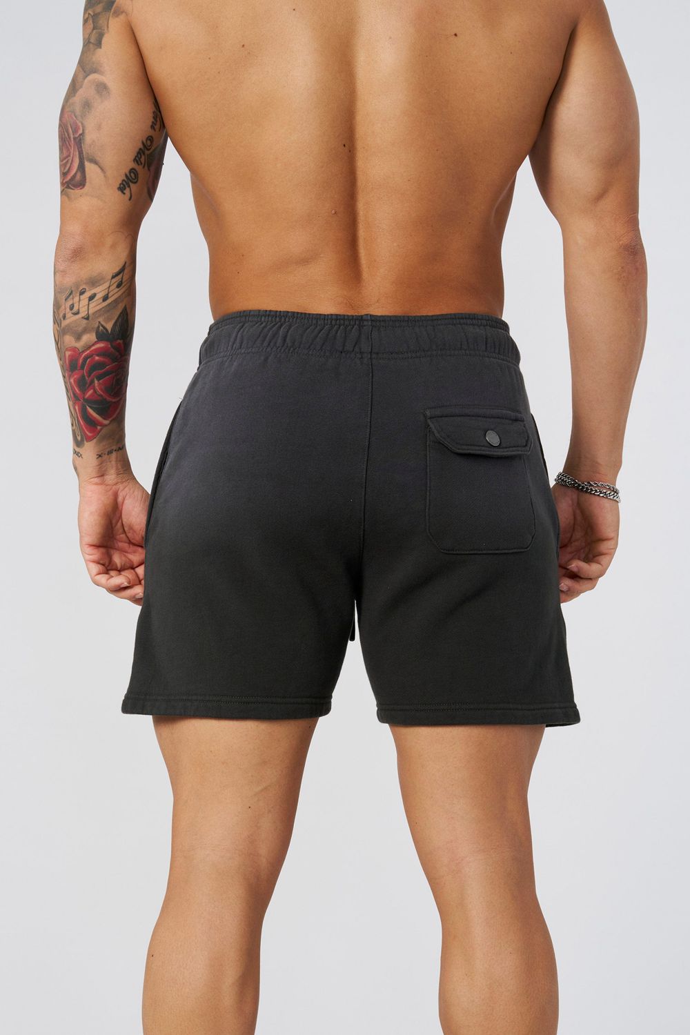 Young LA 1102 - Ultra-Soft Faded Shorts Black | Australia QAOFS-5413