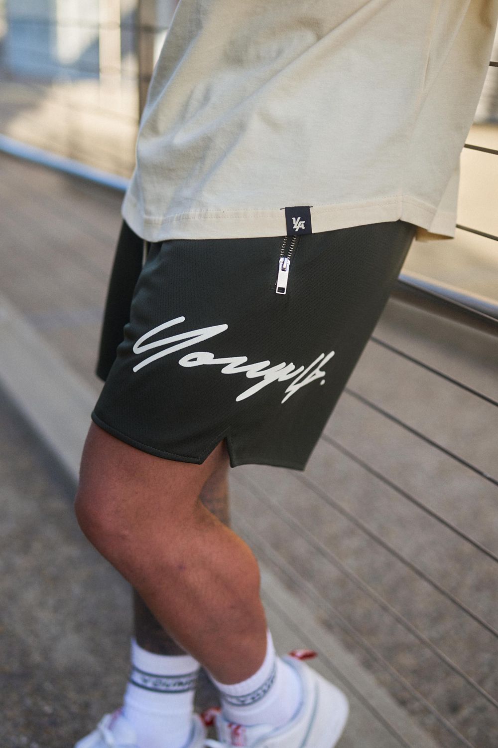 Young LA 115 Signature Shorts Olive | Australia QRMOB-1290